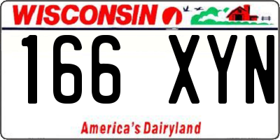 WI license plate 166XYN