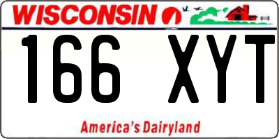 WI license plate 166XYT