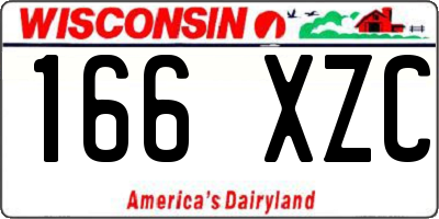 WI license plate 166XZC