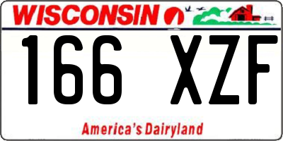 WI license plate 166XZF