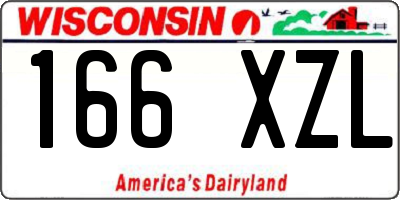 WI license plate 166XZL