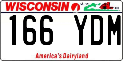 WI license plate 166YDM