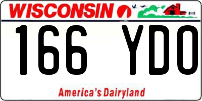 WI license plate 166YDO