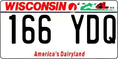 WI license plate 166YDQ