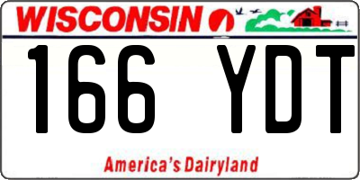WI license plate 166YDT