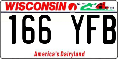 WI license plate 166YFB
