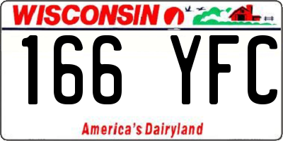 WI license plate 166YFC