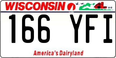 WI license plate 166YFI