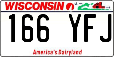 WI license plate 166YFJ