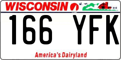 WI license plate 166YFK
