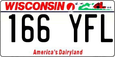 WI license plate 166YFL