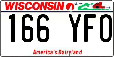 WI license plate 166YFO
