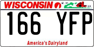 WI license plate 166YFP