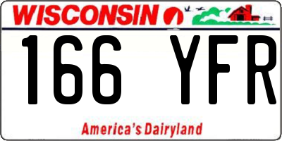 WI license plate 166YFR