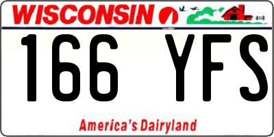WI license plate 166YFS