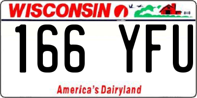 WI license plate 166YFU