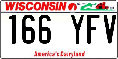 WI license plate 166YFV
