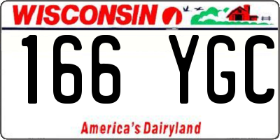 WI license plate 166YGC