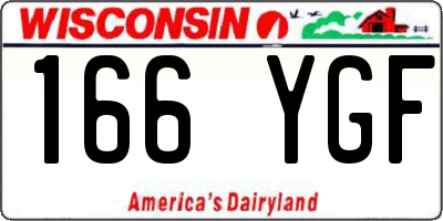 WI license plate 166YGF