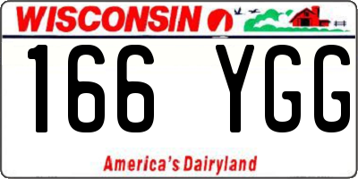 WI license plate 166YGG