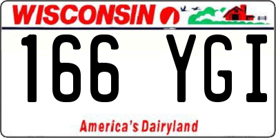 WI license plate 166YGI