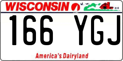 WI license plate 166YGJ