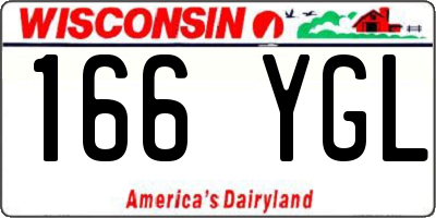WI license plate 166YGL