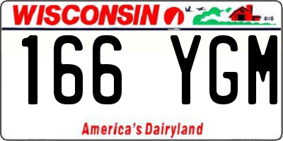 WI license plate 166YGM