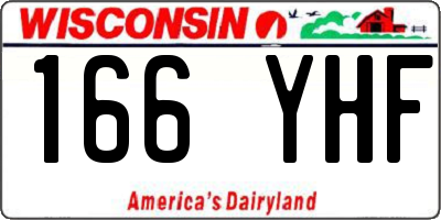 WI license plate 166YHF