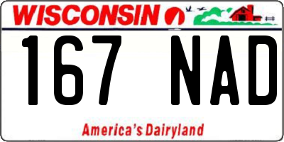 WI license plate 167NAD