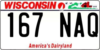 WI license plate 167NAQ