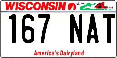 WI license plate 167NAT