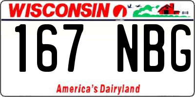 WI license plate 167NBG