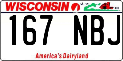 WI license plate 167NBJ