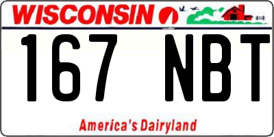 WI license plate 167NBT