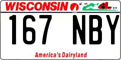 WI license plate 167NBY