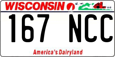 WI license plate 167NCC