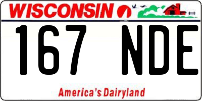 WI license plate 167NDE