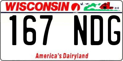 WI license plate 167NDG