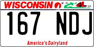 WI license plate 167NDJ