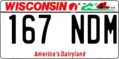 WI license plate 167NDM