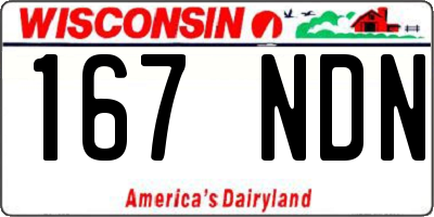 WI license plate 167NDN