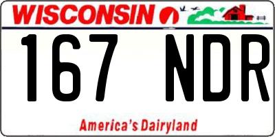 WI license plate 167NDR
