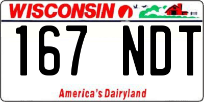 WI license plate 167NDT