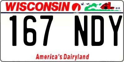 WI license plate 167NDY