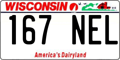 WI license plate 167NEL