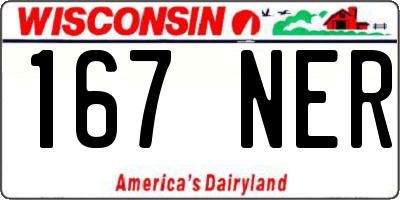 WI license plate 167NER