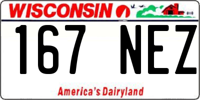 WI license plate 167NEZ