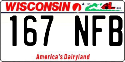 WI license plate 167NFB