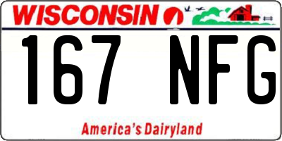 WI license plate 167NFG